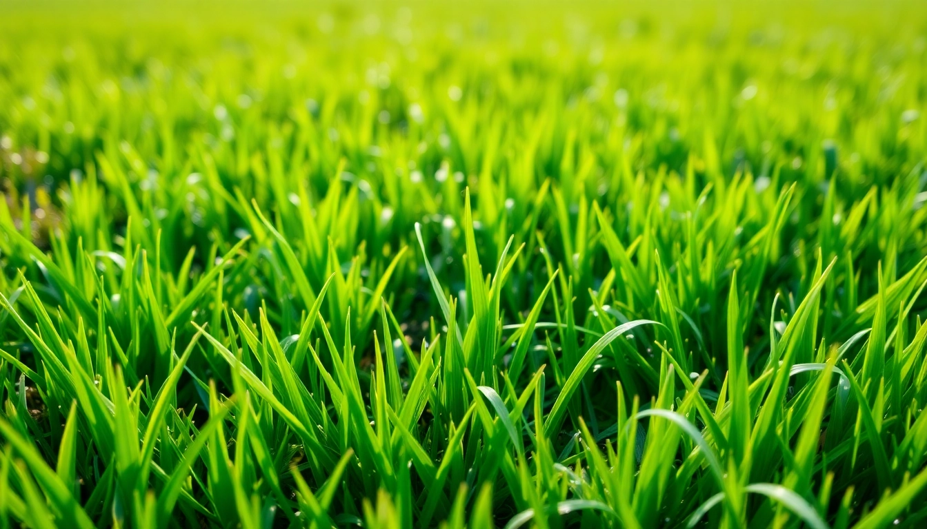 Demonstrate overseeding on a lush lawn, showcasing vibrant grass and healthy soil texture.