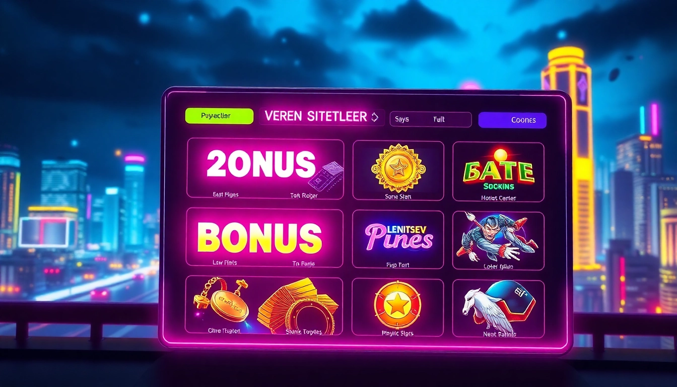 View diverse bonus veren siteler 2025 featuring neon visuals and futuristic design elements for an engaging online experience.