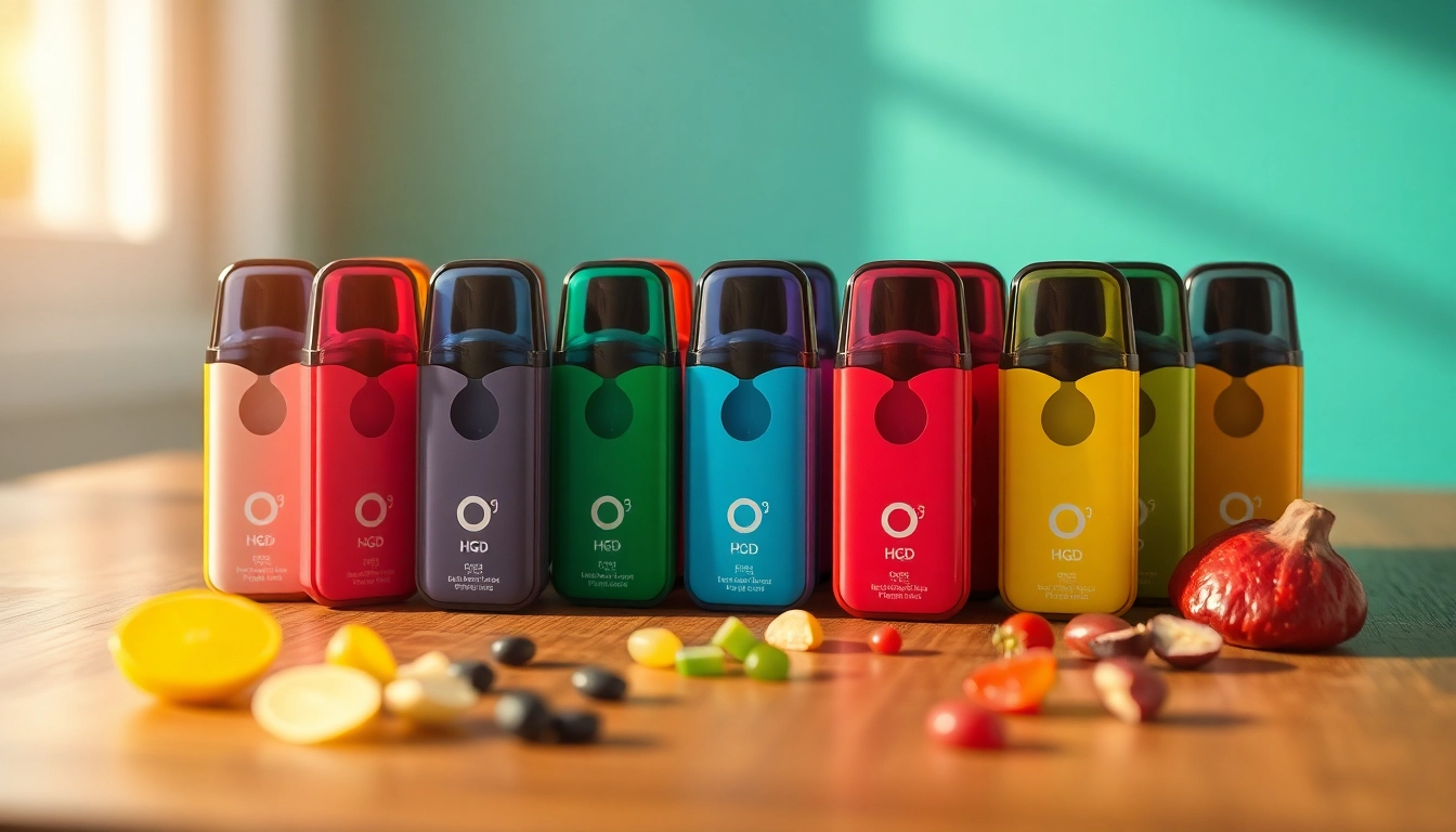 Explore HQD Pods in vibrant colors, showcasing flavors for the perfect vaping experience.