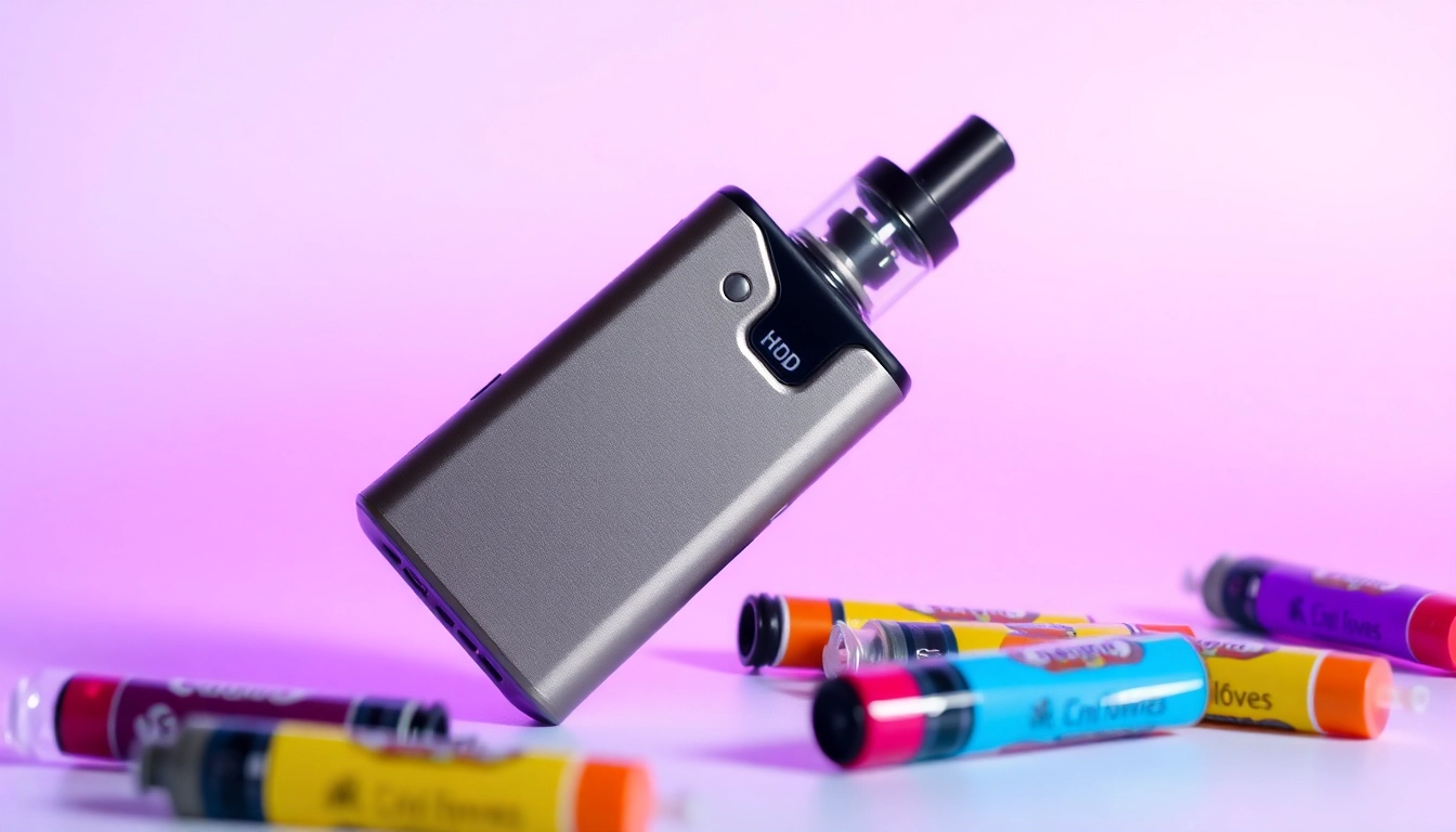 Discover vibrant HQD Surv kaufen options with assorted flavors displayed alongside the sleek vape design.