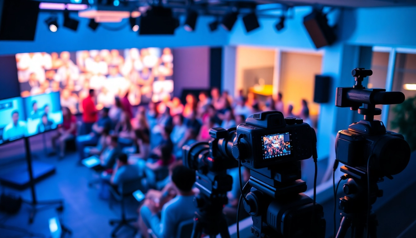 Engaged Live Stream Audience interacting with dynamic content in a modern setup.