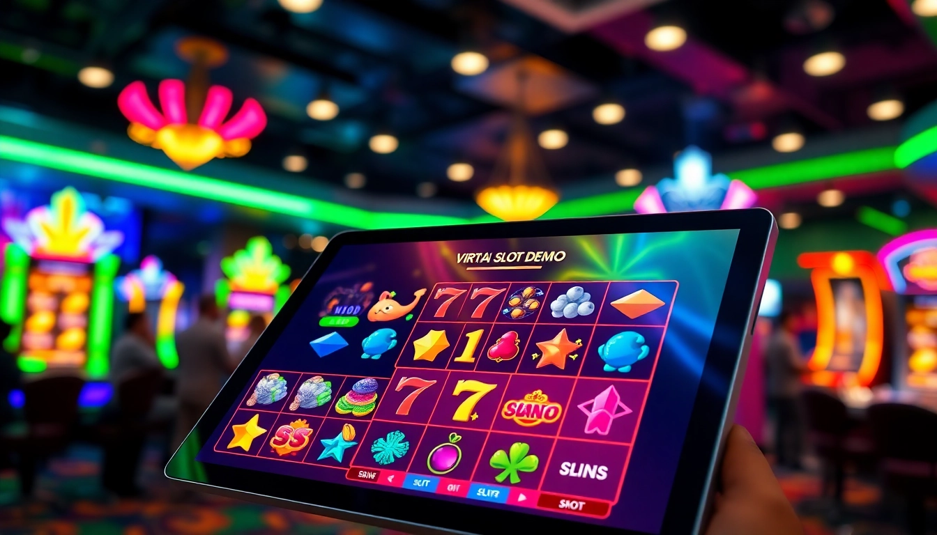 Mainkan slot demo yang menarik dengan antarmuka canggih di kasino virtual yang ceria.