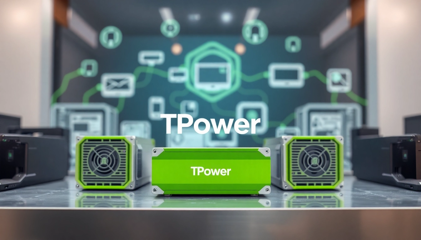 Showcasing TPower power supplies amidst modern electronics for dynamic energy solutions.